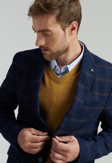 BLAZER HOMBRE FEROUCH AZUL MARINO BOISE SMART CASUAL NAVY - 3