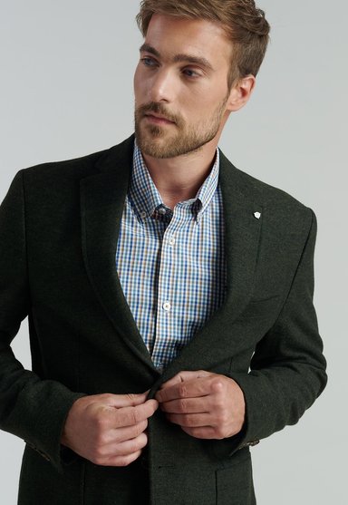 BLAZER HOMBRE FEROUCH VERDE CREENVILLE SMART CASUAL GREEN - 3