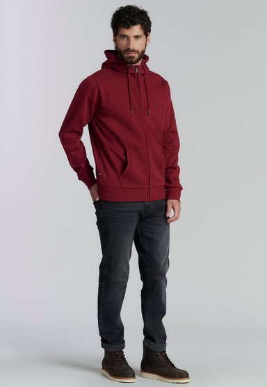 POLERÓN ALGODÓN HOMBRE FEROUCH ROJO BÁSICO KANSAS FR BURGUNDY - 2