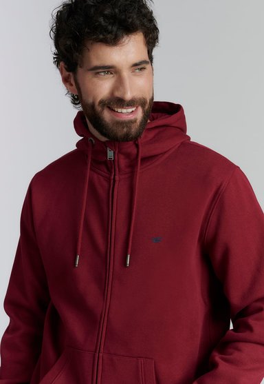 POLERÓN ALGODÓN HOMBRE FEROUCH ROJO BÁSICO KANSAS FR BURGUNDY - 3