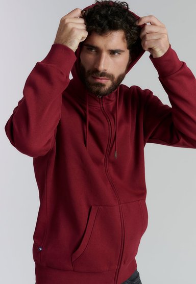 POLERÓN ALGODÓN HOMBRE FEROUCH ROJO BÁSICO KANSAS FR BURGUNDY - 5
