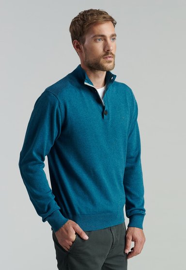 SWEATER ALGODÓN HOMBRE FEROUCH VERDE BRISTOL F BUSINESS DK RIVER - 1