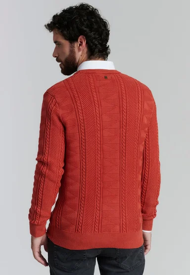 SWEATER ALGODÓN HOMBRE FEROUCH ROJO CHICAGO FJS BRICK - 4