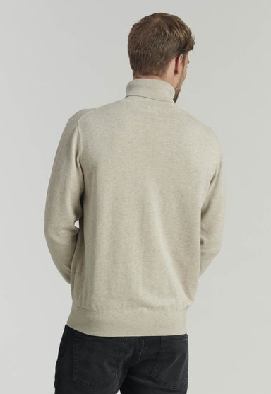 SWEATER ALGODÓN HOMBRE FEROUCH BEIGE TURTLE NECK F SMART CASUAL DK OYSTER - 4