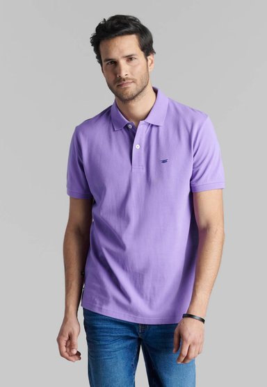 POLERA PIQUE BASICA LILA - 1