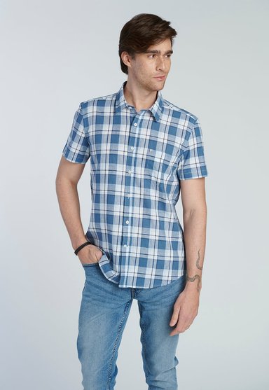 CAMISA BURDEOS BLUE - 1