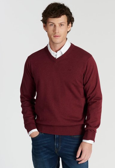SWEATER HOMBRE NEW MAN ROJO MERIDA HERITAGE CHERRY MELANGE - 1