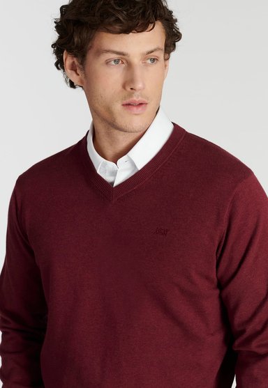 SWEATER HOMBRE NEW MAN ROJO MERIDA HERITAGE CHERRY MELANGE - 3