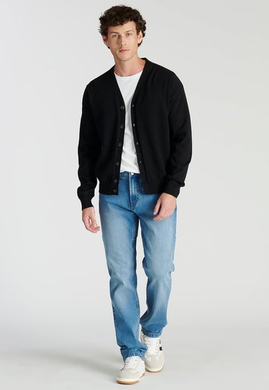 CÁRDIGAN HOMBRE NEW MAN NEGRO BOIRO HERITAGE BLACK - 2