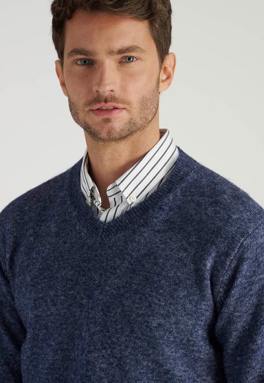 SWETER SEBASTIAN AVANT-GARDE DEEP BLUE MELANGE - 3