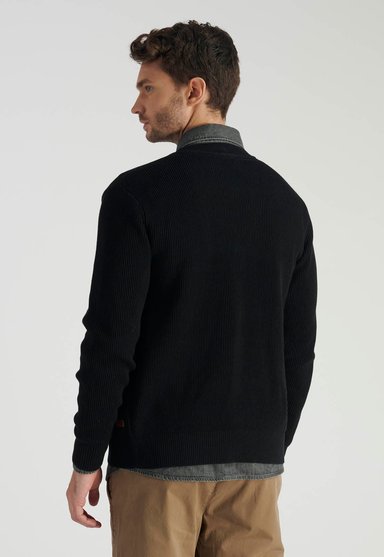 CARDIGAN OVIEDO HERITAGE BLACK - 4