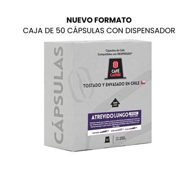 CAFÉ CARIBE CAJA 100 CAPSULAS ATREVIDO LUNGO COMPATIBLES NESPRESSO - 2