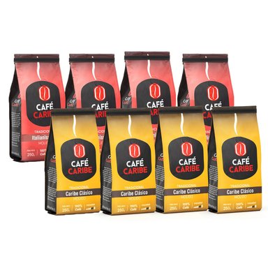 PACK CAFE CAFÉ MOLIDO GRAN TRADICIONAL CARIBE BOLSA 2 KG 8 UN - 2
