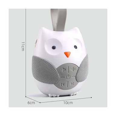BÚHO REPRODUCTOR MUSICAL CON SONIDOS S DORMIR GRIS BLANCO - 1
