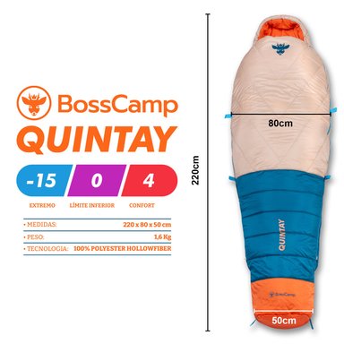 SACO DE DORMIR BOSSCAMP MOMIA ADULTO QUINTAY - 3