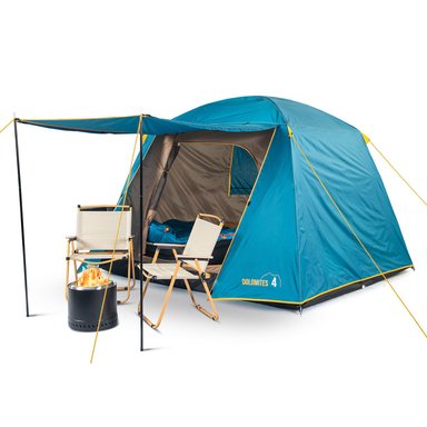 CARPA CAMPING DOLOMITES 4, 4 PERSONAS TECHO LARGO 3000 MM DOBLE TOLDO DISCOVERY - 1