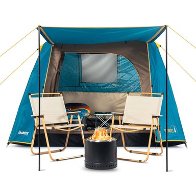 CARPA CAMPING DOLOMITES 4, 4 PERSONAS TECHO LARGO 3000 MM DOBLE TOLDO DISCOVERY - 2