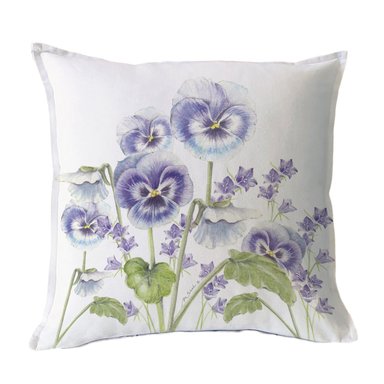 FUNDA COJÍN ESTAMPADO 45X45 JARDÍN PRIMAVERA VIOLETA - 1