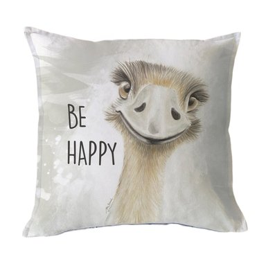 FUNDA COJÍN ESTAMPADO 45X45 EMU HAPPY - 1