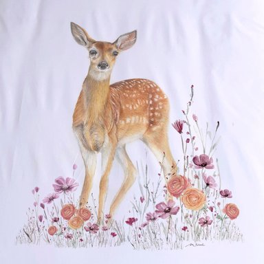 FUNDA PLUMÓN 1.5 PLAZAS KIDS BAMBI FLORCITAS - 2