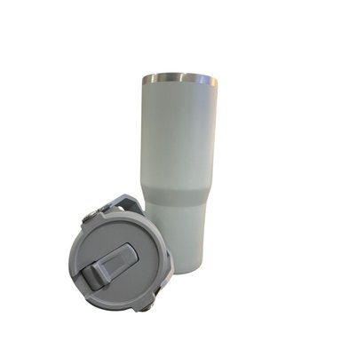 BOTELLA TERMICO FLIP STRAW TUMBLER 900 ML GRIS CLARO - 2