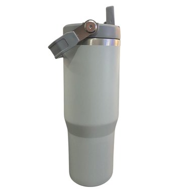 BOTELLA TERMICO FLIP STRAW TUMBLER 900 ML GRIS CLARO - 3