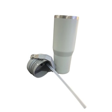 BOTELLA TERMICO FLIP STRAW TUMBLER 900 ML GRIS CLARO - 6