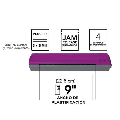 PLASTIFICADORA SWINGLINE DE PAPEL A4 INSPIRE PLUS ROSA - 4