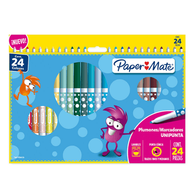 SET DE MARCADORES SCRIPTO PAPER MATE 24 COLORES - 1