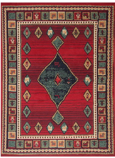 ALFOMBRA CANNON ZINNIA CLÁSICA TRADICIONAL ROJO 133 X 180 CM - 1
