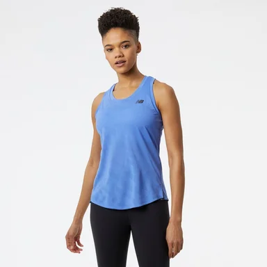 POLERA RUNNING MUJER NEW BALANCE Q SPEED JACQUARD AZUL - 1