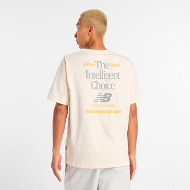 POLERA LIFESTYLE HOMBRE NEW BALANCE INTELLIGENT CHOICE BEIGE - 3