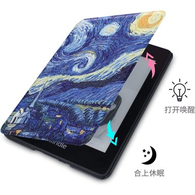 FUNDA + LÁMINA PARA KINDLE PAPERWHITE 4/998 NOCHE ESTRELLADA - 3