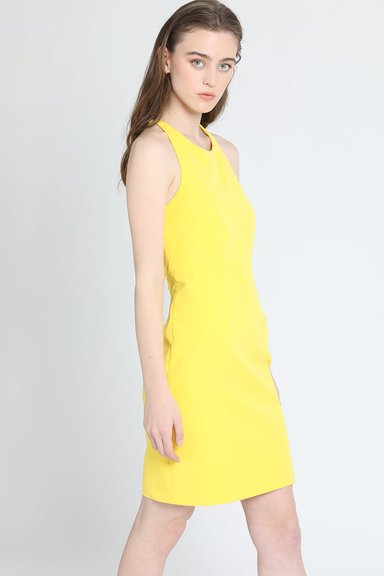 VESTIDO MUJER LIOLA AMARILLO STRASS HALTER - 3