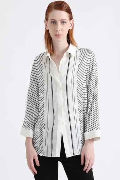 BLUSA RAYAS CONTRASTE, CRUDO LIOLA - 4