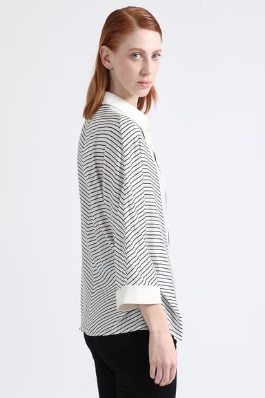 BLUSA RAYAS CONTRASTE, CRUDO LIOLA - 5