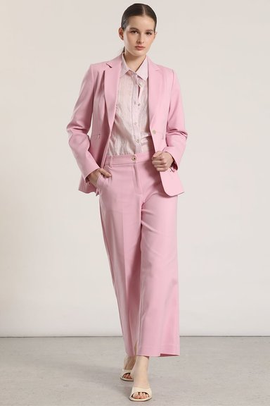 PANTALON ANCHO CROPPED LIOLA MUJER ROSA - 1