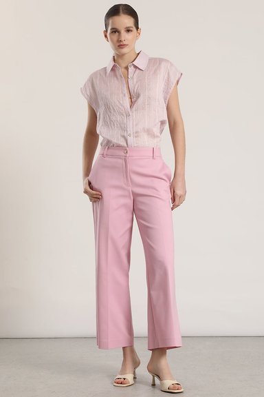 PANTALON ANCHO CROPPED LIOLA MUJER ROSA - 6