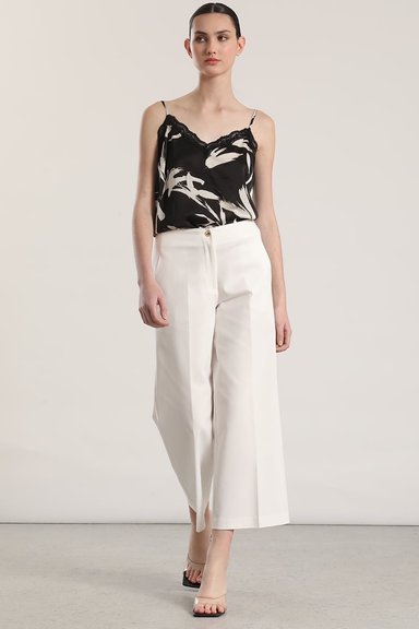 PANTALON ANCHO CROPPED LIOLA MUJER CRUDO - 1