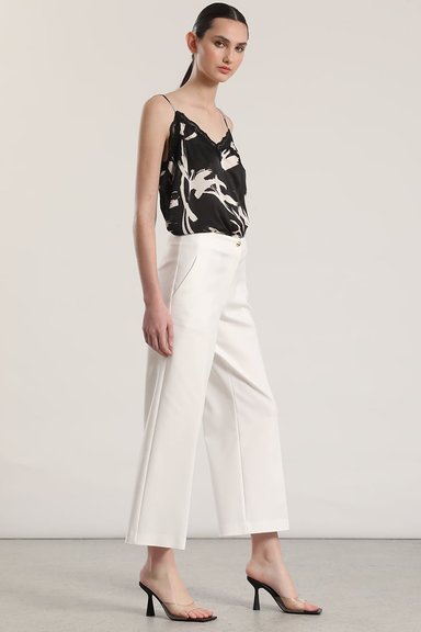 PANTALON ANCHO CROPPED LIOLA MUJER CRUDO - 4