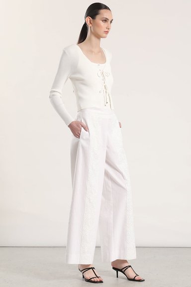 PANTALON ANCHO LINO MUJER LIOLA CRUDO - 3