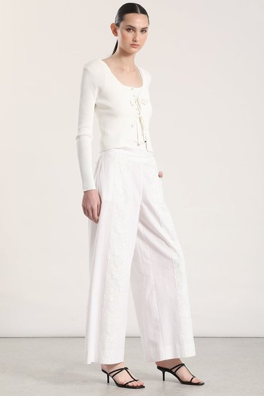 PANTALON ANCHO LINO MUJER LIOLA CRUDO - 5