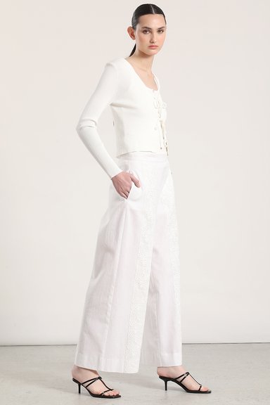 PANTALON ANCHO LINO MUJER LIOLA CRUDO - 8