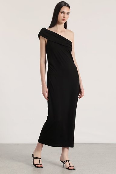VESTIDO MAXI UN HOMBRO LIOLA MUJER NEGRO - 7