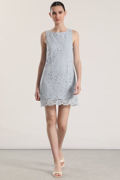 VESTIDO ENCAJE LIOLA MUJER CELESTE - 2
