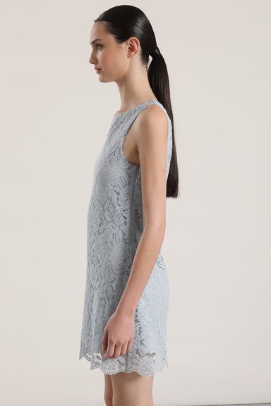 VESTIDO ENCAJE LIOLA MUJER CELESTE - 6