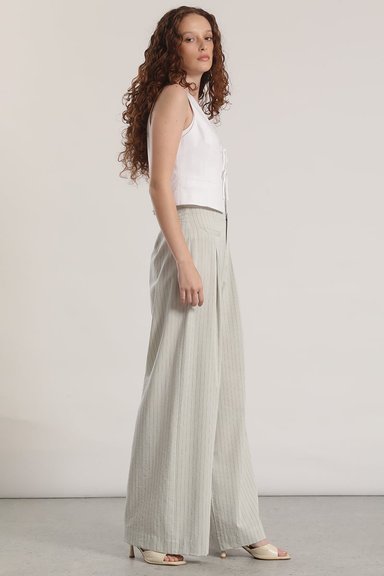 PANTALON ANCHO LIOLA MUJER GRIS - 2