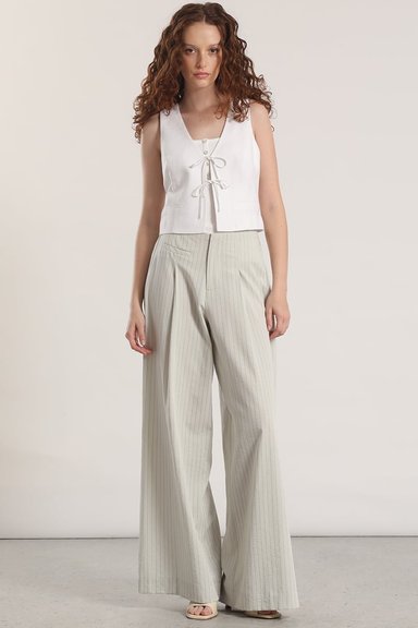 PANTALON ANCHO LIOLA MUJER GRIS - 3