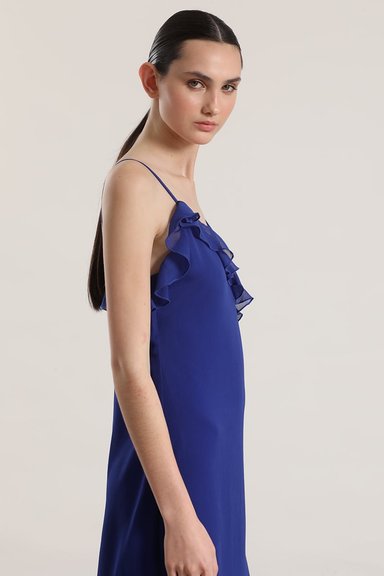 VESTIDO MAXI VOLANTES LIOLA MUJER AZULINO - 7