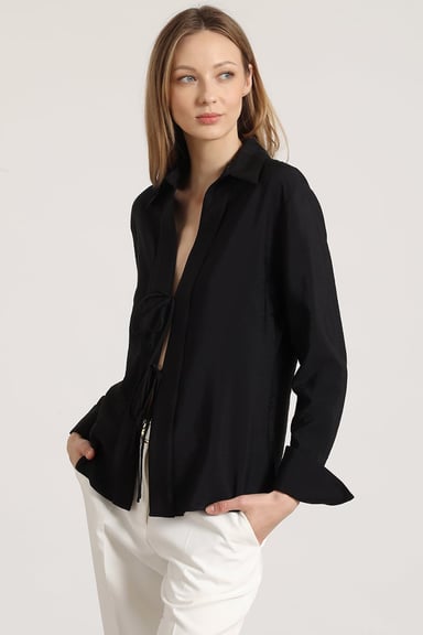 BLUSA AMARRAS LIOLA MUJER NEGRO - 6
